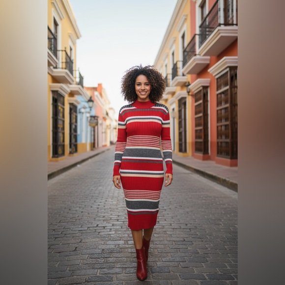 Long Sleeve winter  Dress. New no tags.Length 108cm houlder18 cmSizeM - Picture 1 of 10